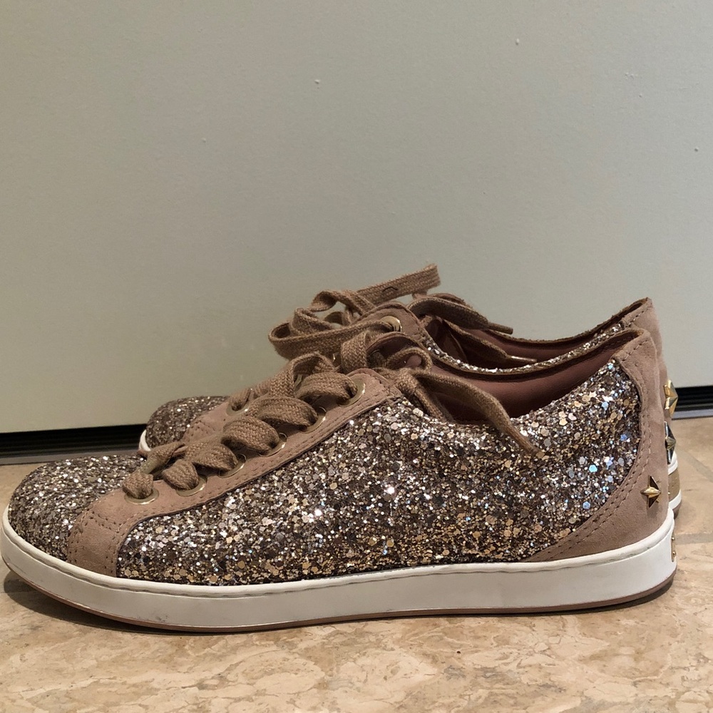 Jimmy Choo glitter star shoes in size 6